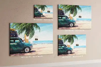 Holiday beach printed cork memo board
