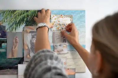 Holiday beach printed cork memo board