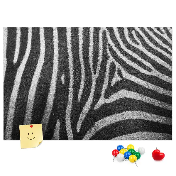 Zebra print cork memo board