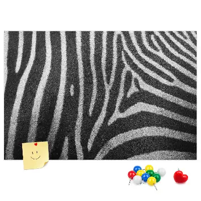 Zebra print cork memo board