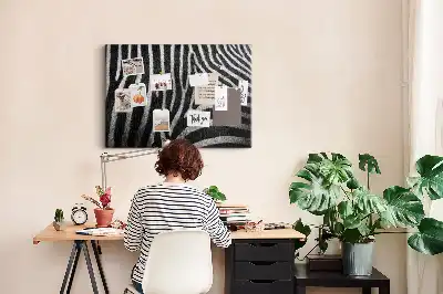 Zebra print cork memo board