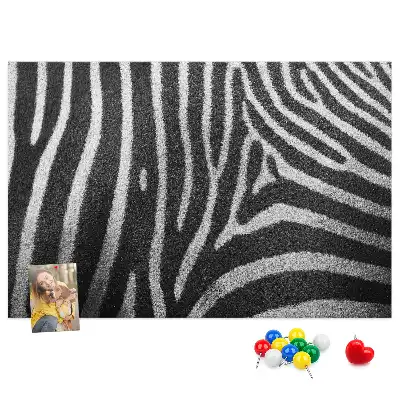 Zebra print cork memo board