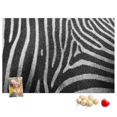 Zebra print cork memo board