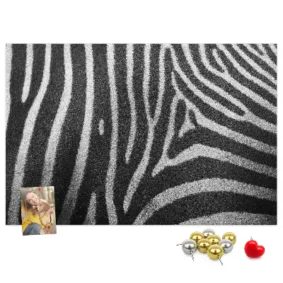 Zebra print cork memo board