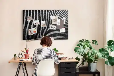 Zebra print cork memo board