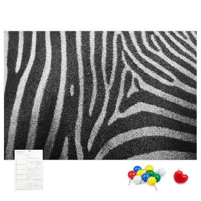 Zebra print cork memo board