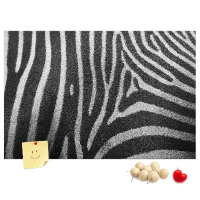 Zebra print cork memo board