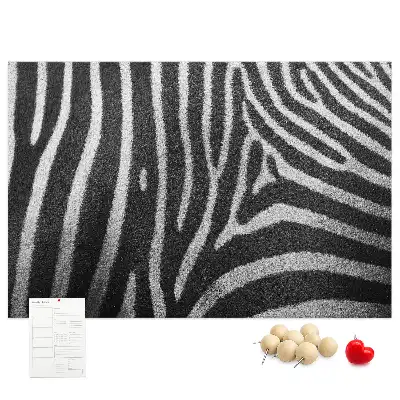 Zebra print cork memo board