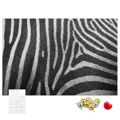 Zebra print cork memo board