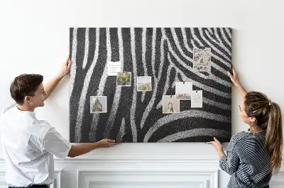 Zebra print cork memo board