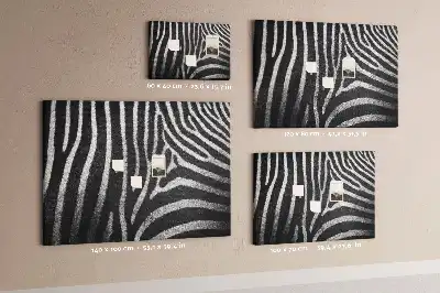 Zebra print cork memo board