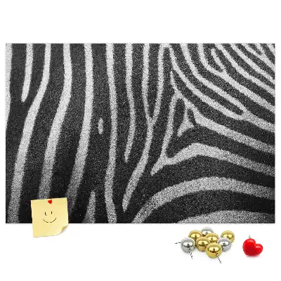 Zebra print cork memo board
