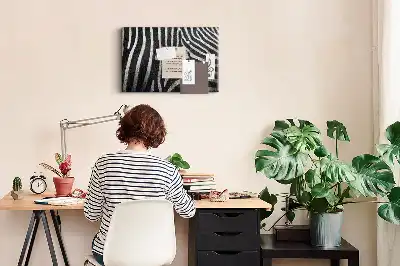Zebra print cork memo board