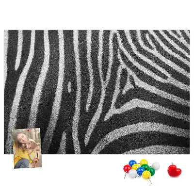 Zebra print cork memo board