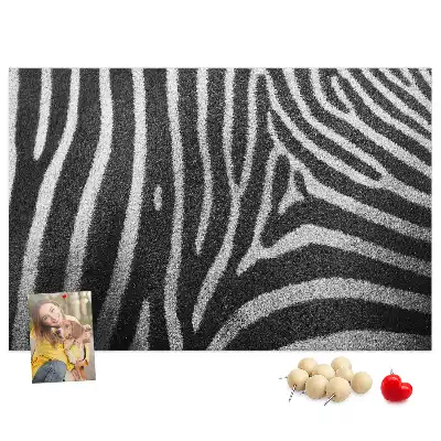 Zebra print cork memo board