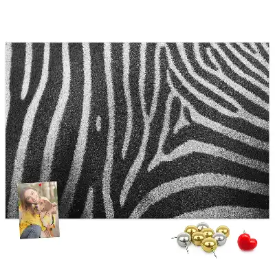 Zebra print cork memo board