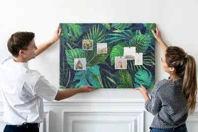 Exotic Leaves Printed Cork Board