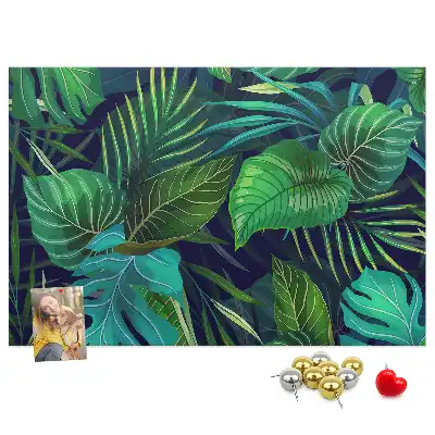 Exotic Leaves Printed Cork Board