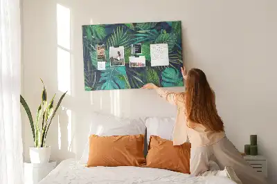 Exotic Leaves Printed Cork Board