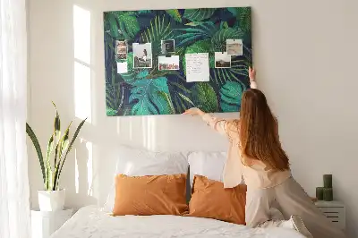 Exotic Leaves Printed Cork Board