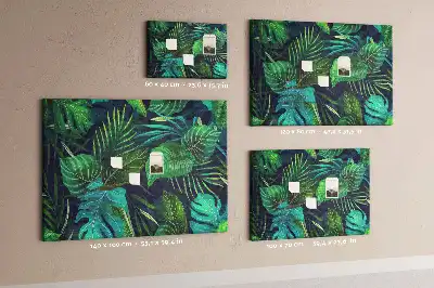 Exotic Leaves Printed Cork Board