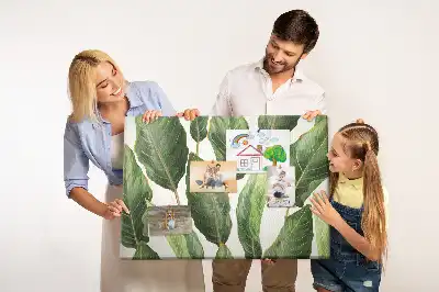 Palm Leaves Printed Cork Memo Board