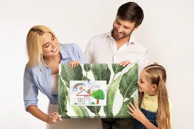 Palm Leaves Printed Cork Memo Board