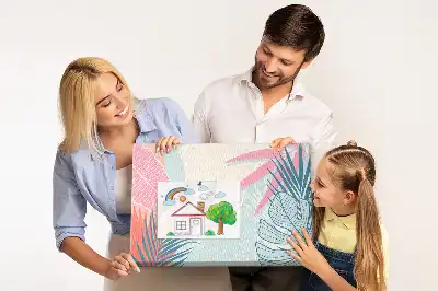 Pastel leaves cork memo board