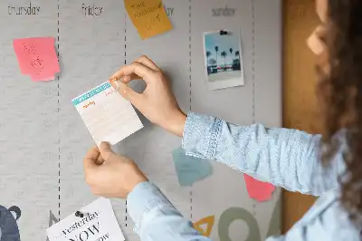 Printed Cork Board Weekly planner for kids