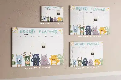Printed Cork Board Weekly planner for kids
