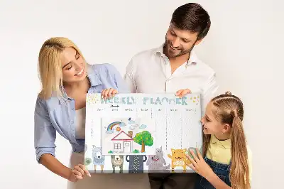 Printed Cork Board Weekly planner for kids