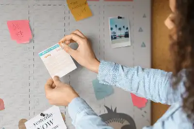 Printed Cork Weekly Schedule Memo Board