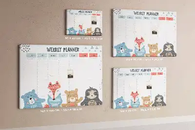 Printed Cork Memo Board Weekly schedule