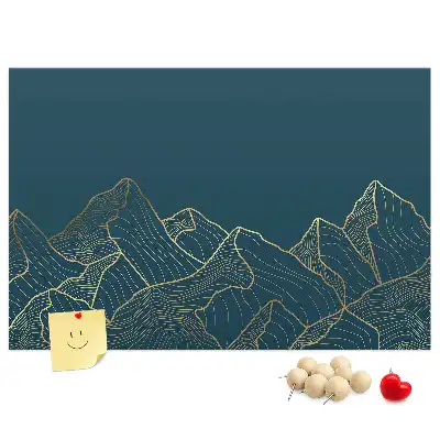 Printed Cork Board Mountain sketch