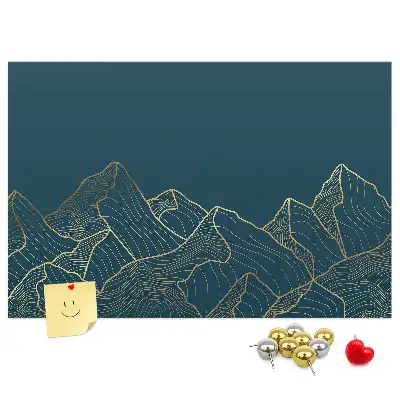 Printed Cork Board Mountain sketch