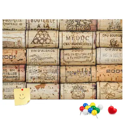 Printed Cork Board with Wine Cork Design
