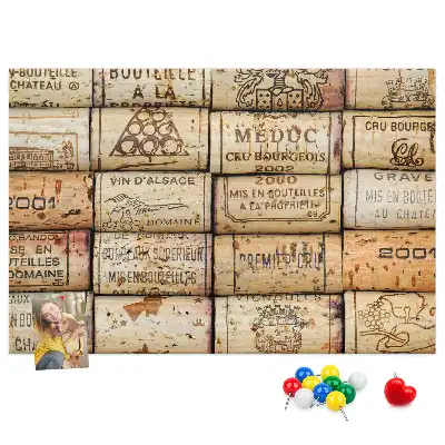 Printed Cork Board with Wine Cork Design