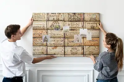 Printed Cork Board with Wine Cork Design