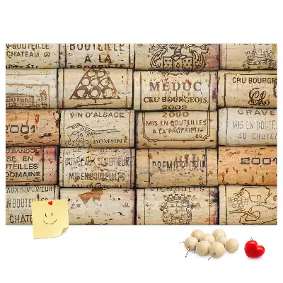 Printed Cork Board with Wine Cork Design