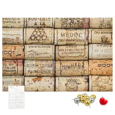 Printed Cork Board with Wine Cork Design