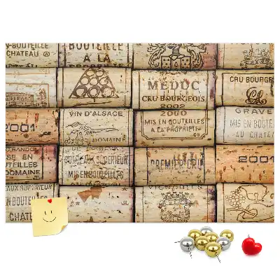 Printed Cork Board with Wine Cork Design