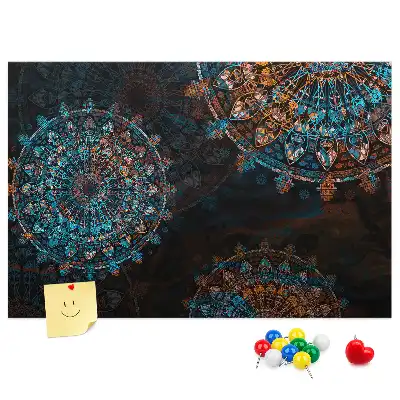 Mandala Print Cork Memo Board