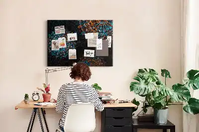 Mandala Print Cork Memo Board