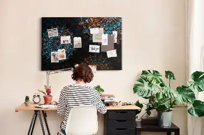 Mandala Print Cork Memo Board