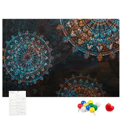 Mandala Print Cork Memo Board