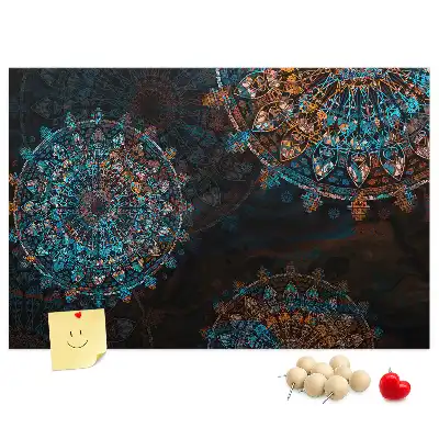 Mandala Print Cork Memo Board