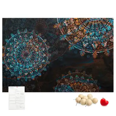 Mandala Print Cork Memo Board