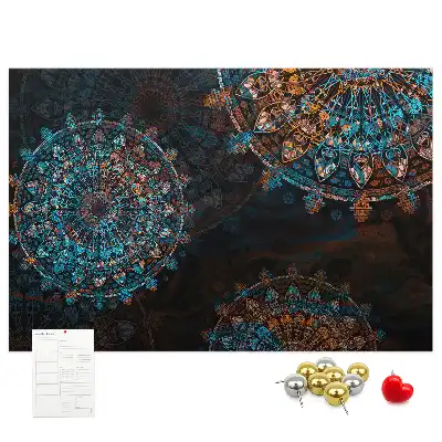 Mandala Print Cork Memo Board