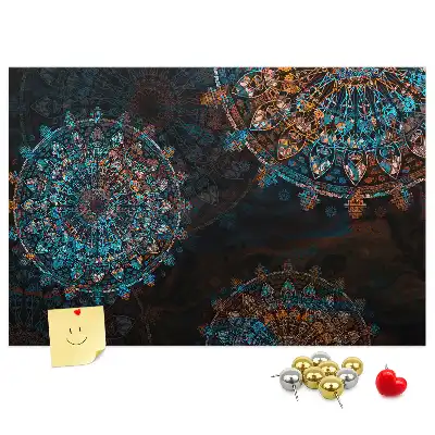 Mandala Print Cork Memo Board