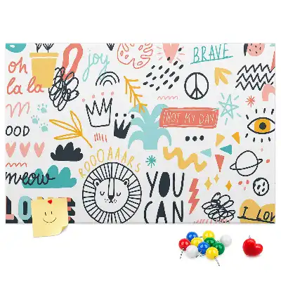 Cork memo board Picture sketches